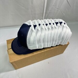 12 Pack JC Classics Trucker Hats Navy White Mesh Snapback Made USA NWT